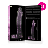 NEBULA SERIES BY IBIZA - MODELO 23 DILDO CRISTAL ROSA 21.5 CM -O- 4 CM