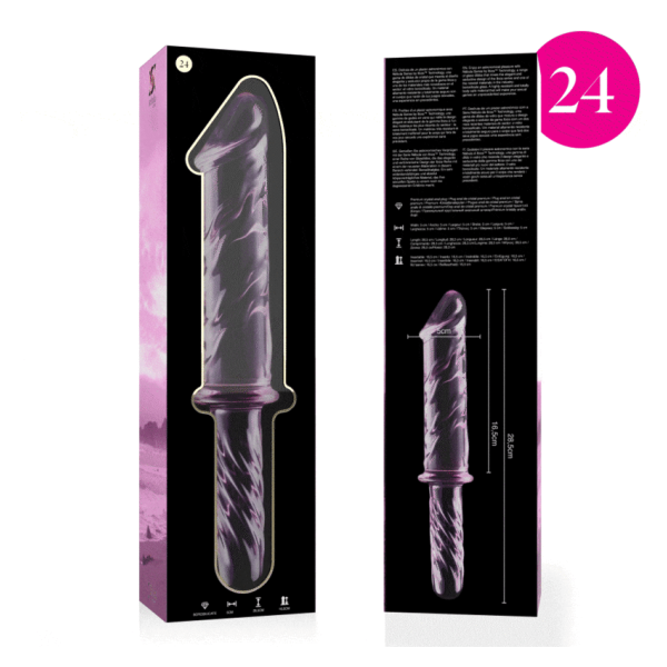 NEBULA SERIES BY IBIZA - MODELO 24 DILDO CRISTAL ROSA 28.5 CM -O- 5 CM