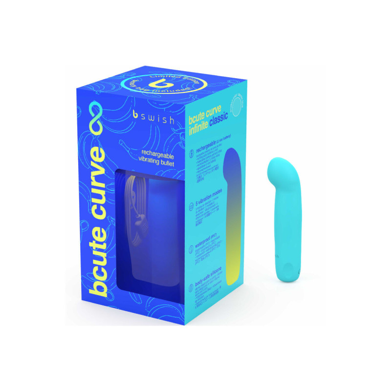 B Swish - Vibrateur Rechargeable En Silicone Bleu Bcute Curve