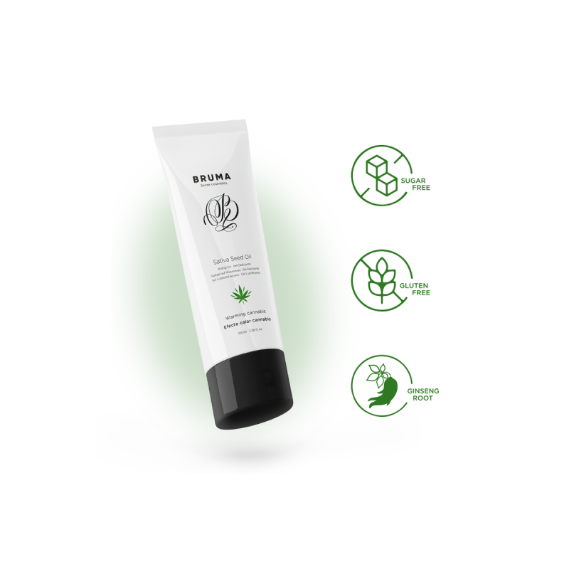 BRUMA - HUILE DE GRAINES DE SATIVA GEL GLISSANT RÉCHAUFFANT SAVEUR DE…