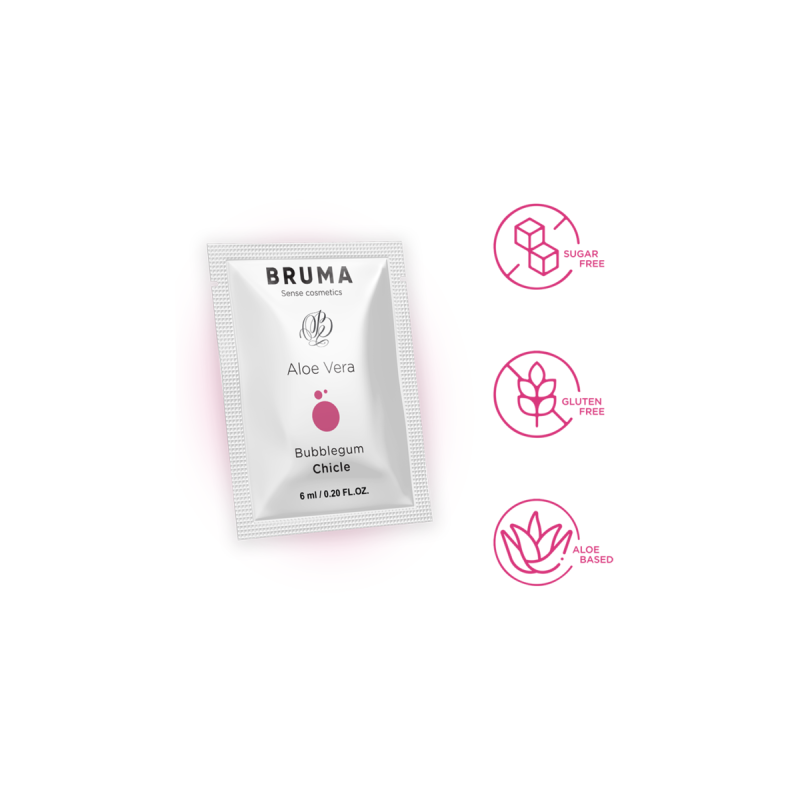 BRUMA - ALOE VERA SLIDING GEL BUBBLEGUM FLAVOR 6 ML - Monodose