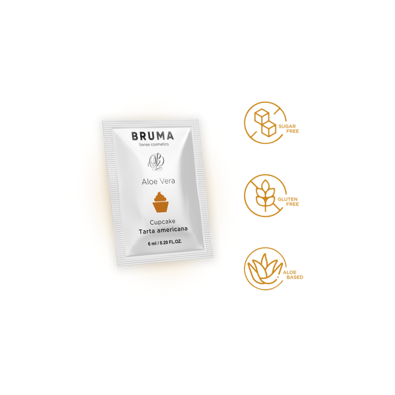 BRUMA - GEL GLISSANT À L''ALOE VERA SAVEUR CUPCAKE 6 ML - Une seule d…