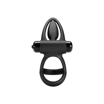Pretty Love - Anillo Vibrador 10 Vibraciones Silicona Negro |