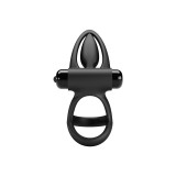 Pretty Love - Anillo Vibrador 10 Vibraciones Silicona Negro |