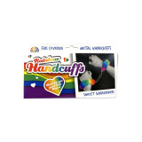 SPENCER & FLEETWOOD - RAINBOW LINED METAL HANDCUFFS - SPENCER & FLETW…