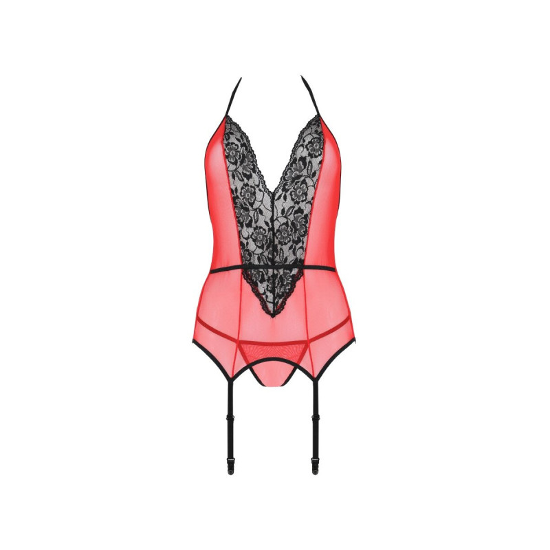 PASSION - PEONIA CORSET EROTIC LINE RED L/XL - PASSION WOMAN - /produ…