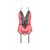 PASSION - PEONIA KORSETT EROTISCHE LINIE ROT L/XL - PASSION WOMAN - /…