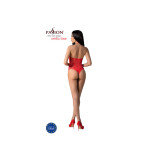 PASSION - BS094 RED BODYSTOCKING ONE SIZE - PASSION WOMAN BODYSTOCKIN…