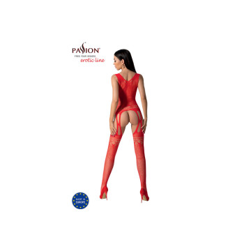 PASSION - BS099 RED BODYSTOCKING ONE SIZE - PASSION WOMAN BODYSTOCKIN…
