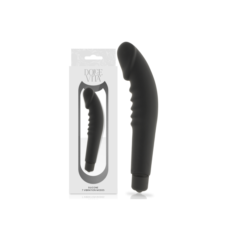 Dolce Vita - Realistic Pleasure Vibrador Silicona Negro | Vybes.it