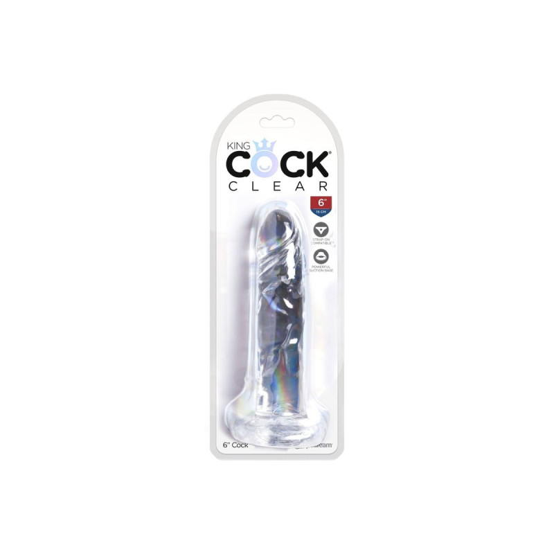 King Cock - Clear Realistic Penis 15.5 Cm Transparent | Vybes.it