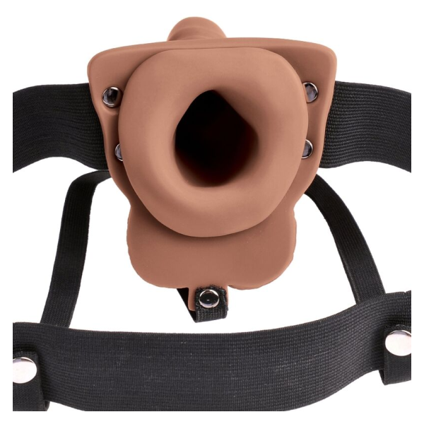FETISH FANTASY SERIES - HARNAIS RÉGLABLE PÉNIS RÉALISTE AVEC TESTICULES RECHARGEABLES ET VIBRATEUR 15 CM