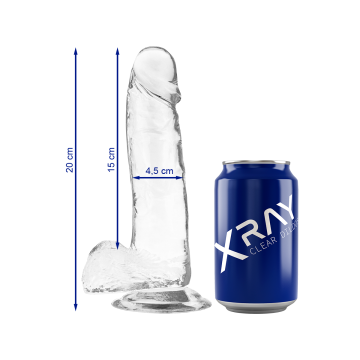 X Ray - Clear Dildo Realista Transparente 20 Cm - O - 4.5 Cm |
