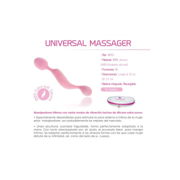 FEMINTIMATE - UNIVERSAL MASSAGER SILICONE VIBRATOR PINK - G Spot Vibr…