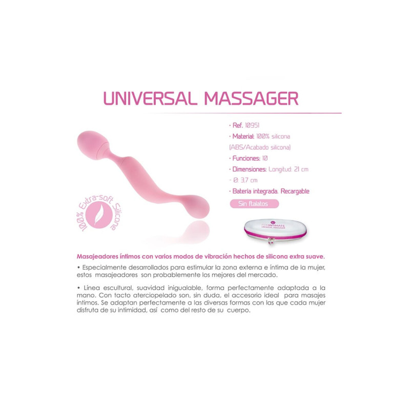 FEMINTIMATE - VIBRATORE IN SILICONE MASSAGGIATORE UNIVERSALE ROSA - V…