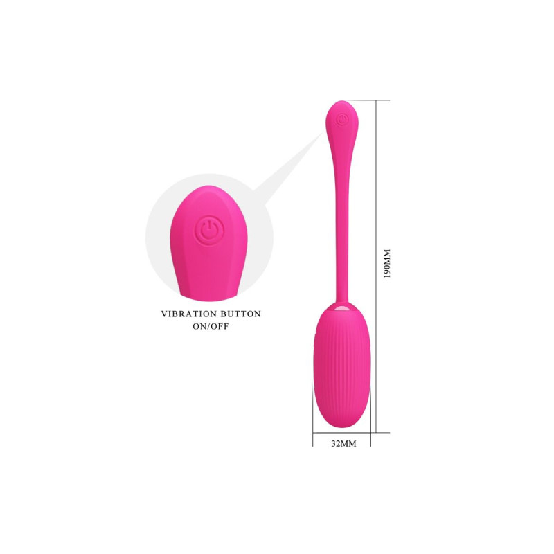 Pretty Love - Oeuf Vibrant Rechargeable Doreen Magenta Télécommande