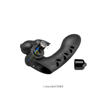 Pretty Love - Vance Funda Dedo Vibrador Conejo Negro | Vybes.it