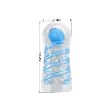 Pretty Love - Masturbador Pequeño Con Espirales Azul | Vybes.it