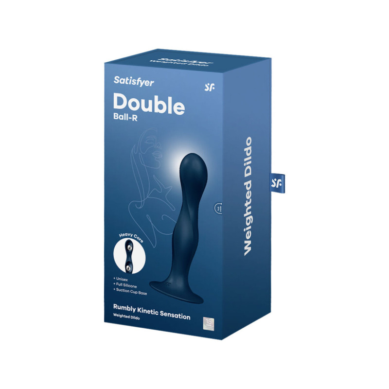 Satisfyer - Double Ball - R Dildo Silicona Azul | Vybes.it