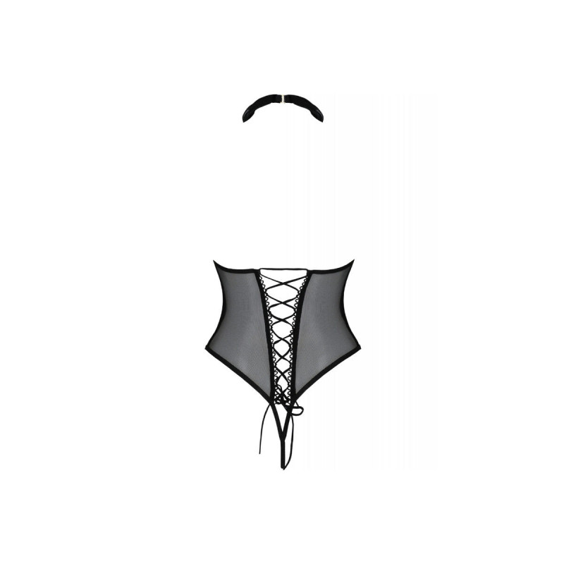 PASSION - TRISHA OPEN BODY NERO L/XL - PASSION WOMAN CHEMISE - /produ…