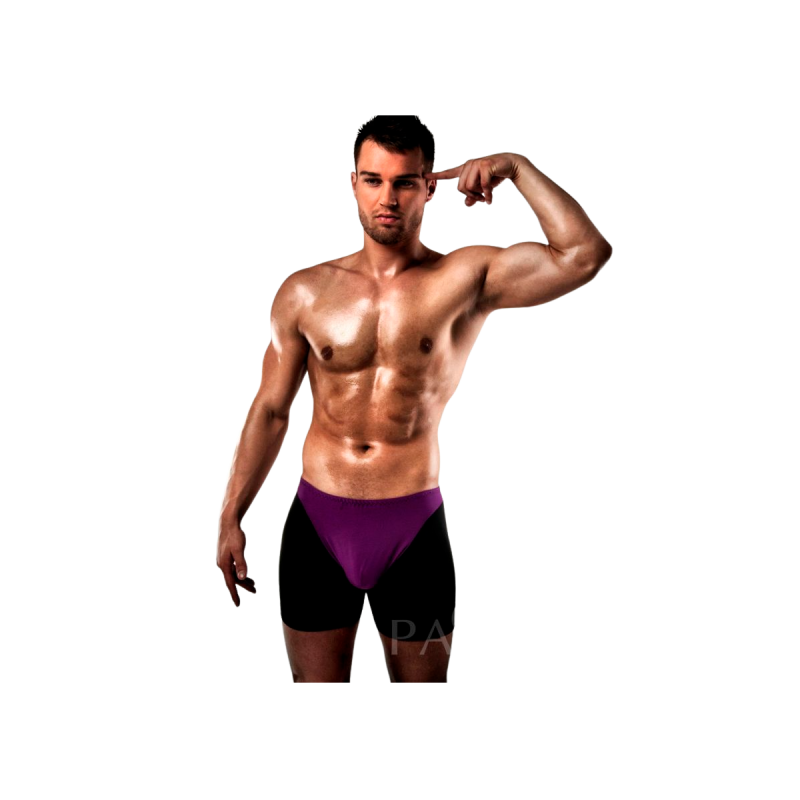 PASSION - BOXER 009 LILA/SCHWARZ EROTISCHE DESSOUS S/M - PASSION MEN…