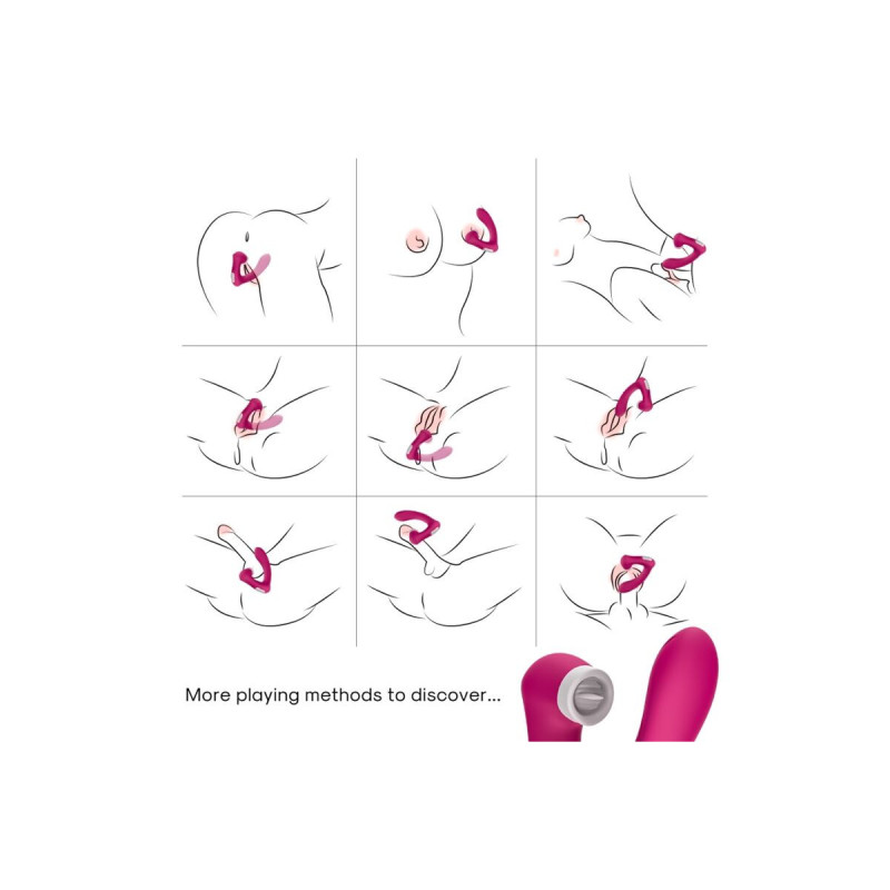 Armony - Secretkiss Léchage De Clit Vibrant Et Vibrateur Fuchsia