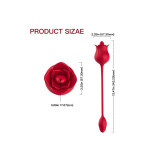 Armony - Rosa Vibrador Estimulador Clítoris Con Cola 10 Modos Rojo