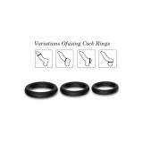 ARMONY - ANELLO TRIPLO IN SILICONE NERO - ARMONY FOR HIM - Cockring s…
