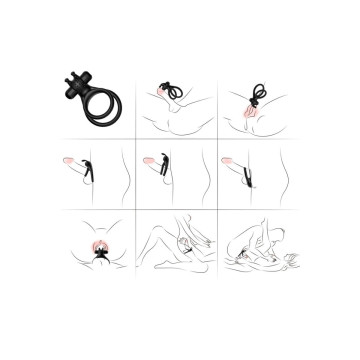 ARMONY - TRAVELER DOUBLE VIBRATOR RING FOR COUPLES RABBIT BLACK - ARM…