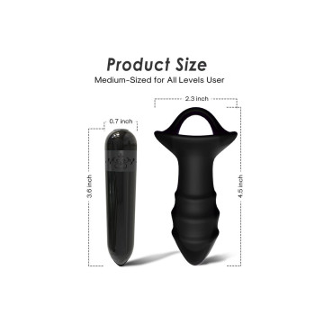 Armony - Vibrateur À Doigts Kylin Et Télécommande De Plug Anal Noir