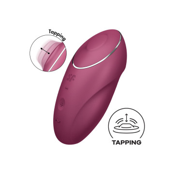 Satisfyer - Tap & Climax 1 Vibrador Lay - On Rojo | Vybes.it