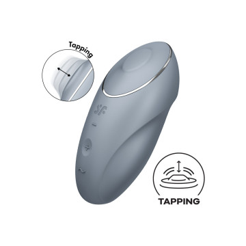 Satisfyer - Tap & Climax 1 Vibrador Lay - On Gris | Vybes.it