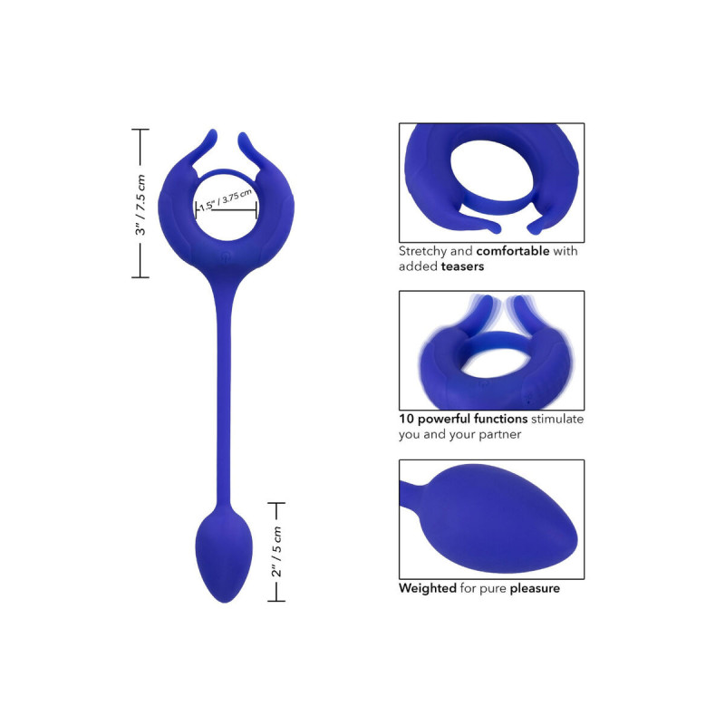 Calexotics - Admiral Anillo Con Peso Para Pene Azul | Vybes.it