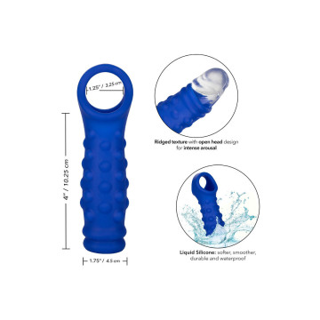 Calexotics - Admiral Beaded Funda Pene Silicona Líquida Azul |