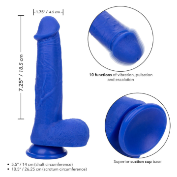 CALEXOTICS - ADMIRAL VIBRATEUR GODE RÉALISTE CAPTAIN BLEU