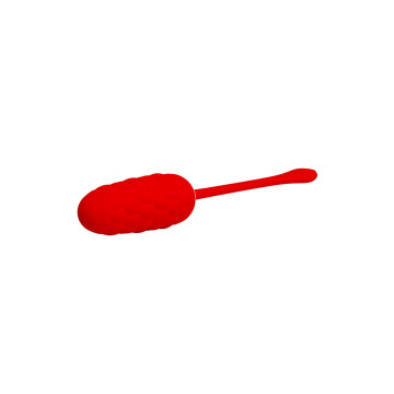 Pretty Love - Huevo Vibrador Con Textura Marina Recargable Rojo |