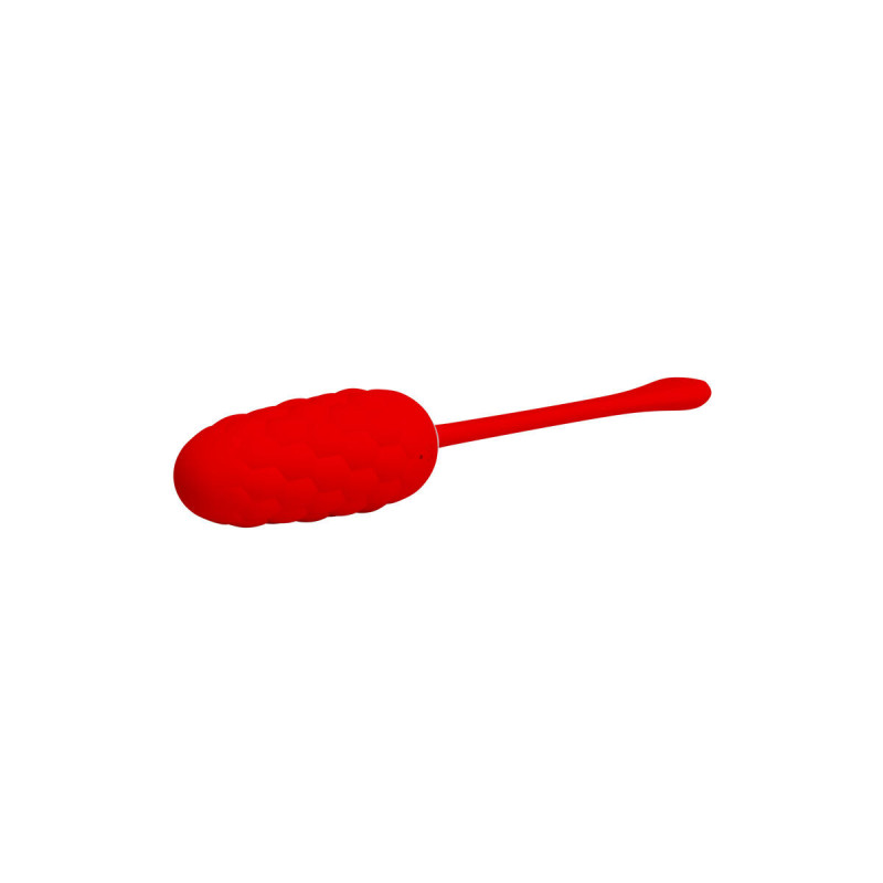 Pretty Love - Huevo Vibrador Con Textura Marina Recargable Rojo |