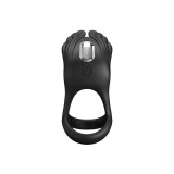 Pretty Love - Silas Anneau Pénis Vibrant 7 Vibrations Silicone Noir