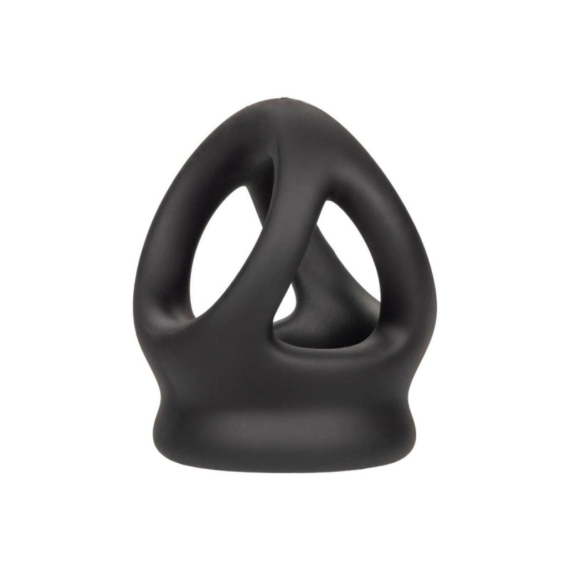 CALEXOTICS - ALPHA ANELLO DUAL CAGE NERO - Cockring senza vibrazione
