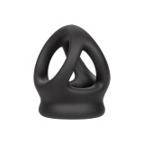 CALEXOTICS - ALPHA ANELLO DUAL CAGE NERO - Cockring senza vibrazione