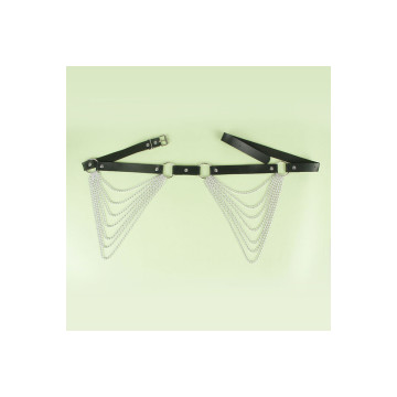 Subblime - Chaîne Cuir Ceinture Noire Taille Unique | Vybes.it