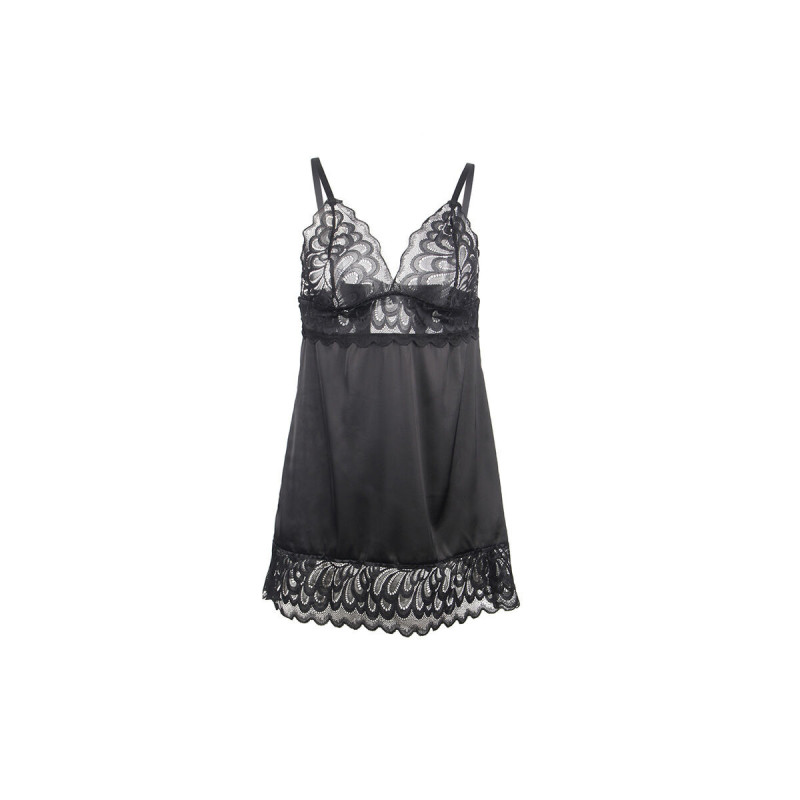 Subblime - Babydoll Con Estampado Floral Pecho Negro L/Xl | Vybes.it