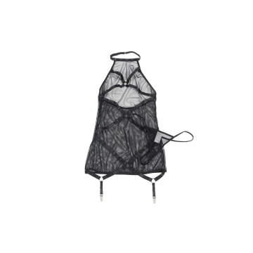 Subblime - Vestido Transparente Cuello Halter Negro S/M | Vybes.it