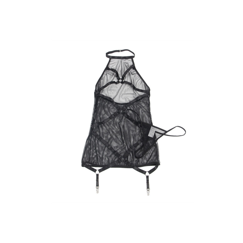 Subblime - Vestido Transparente Cuello Halter Negro S/M | Vybes.it