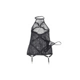 Subblime - Vestido Transparente Cuello Halter Negro S/M | Vybes.it