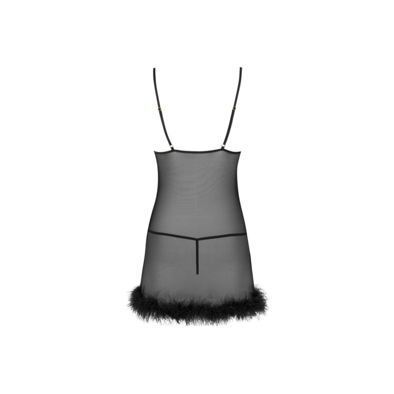 Livco Corsetti Fashion - Zerunam Set Babydoll + Tanga Negro S/M |