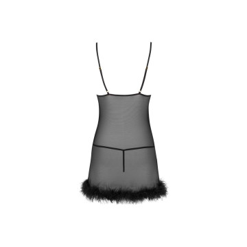 Livco Corsetti Fashion - Zerunam Set Babydoll + Tanga Negro L/Xl |