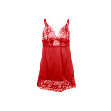 Subblime - Babydoll Satinado Con Encaje Rojo L/Xl | Vybes.it