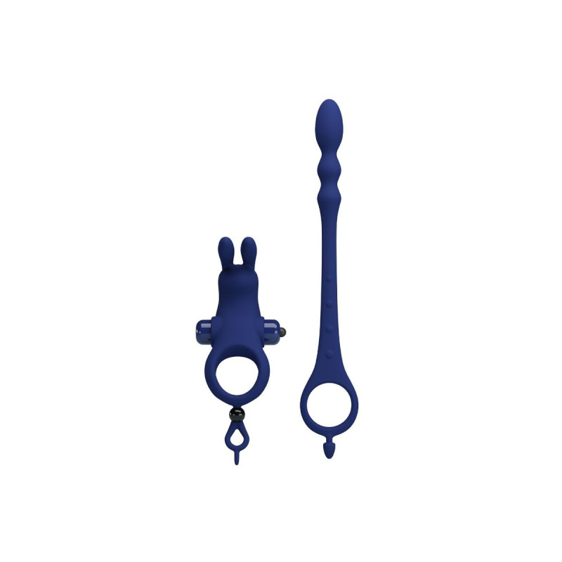 Pretty Love - Ayad Anillo Vibrador Rabbit Con Plug Azul | Vybes.it