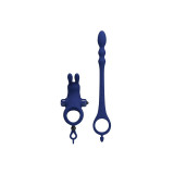 Pretty Love - Ayad Anillo Vibrador Rabbit Con Plug Azul | Vybes.it
